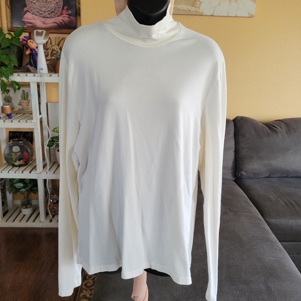 Caslon Long Sleeve Mock Neck Top